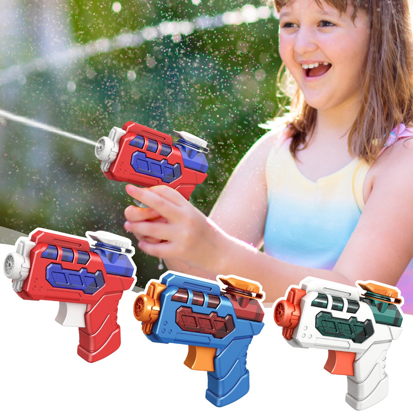 LINMOUA Water Toys for Kids Ages 4-8, 8-12, Water Guns, Summer Children's Press Water Dispenser Toy